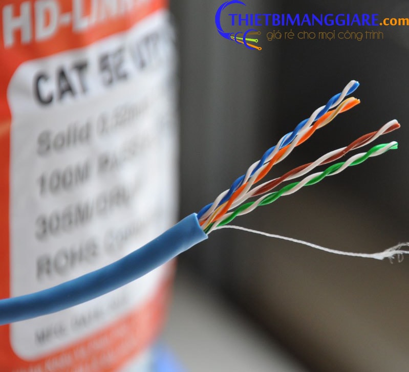 Cáp mạng HD-Link Cat5e UTP đồng nguyên chất