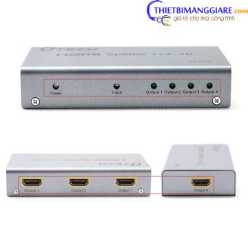 Bộ chia cổng HDMI 1 ra 4 cổng Dtech DT-7007 -1