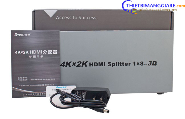 Bộ chia cổng HDMI 1 ra 8 Dtech DT-7148 -3
