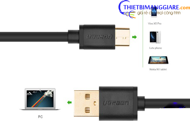 Cáp USB type C sang USB 2.0 1.5m Ugreen 30160 -2
