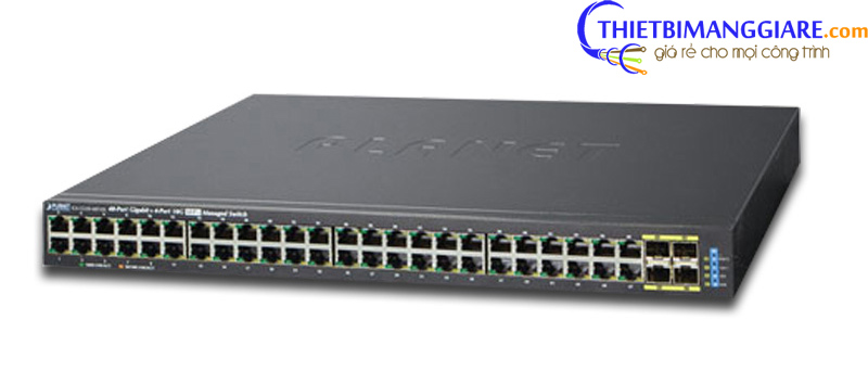 Switch chia mạng PLANET GS-5220-48T4x 48-port 10/100/1000Mbps