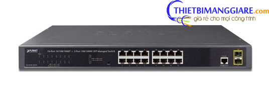 Switch chia mạng PLANET GS-4210-16T2S 16 port