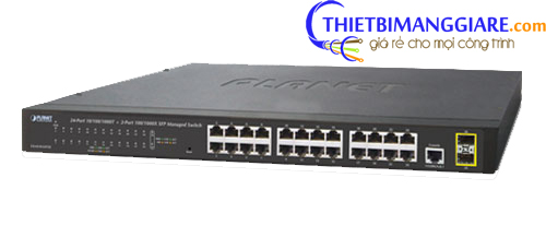 Switch chia mạng PLANET WGSW-28040 24-port + 4-port Gigabit TP/SFP