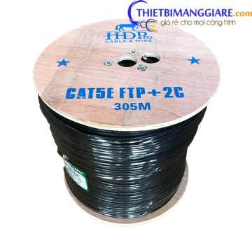 Cáp mạng kèm nguồn HDpro Cat5e FTP + 2C chính hãng