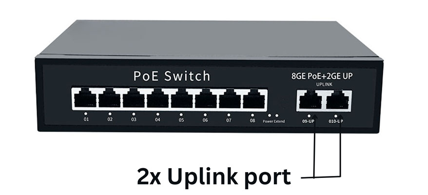 hình ảnh cổng UPLINK trên Switch