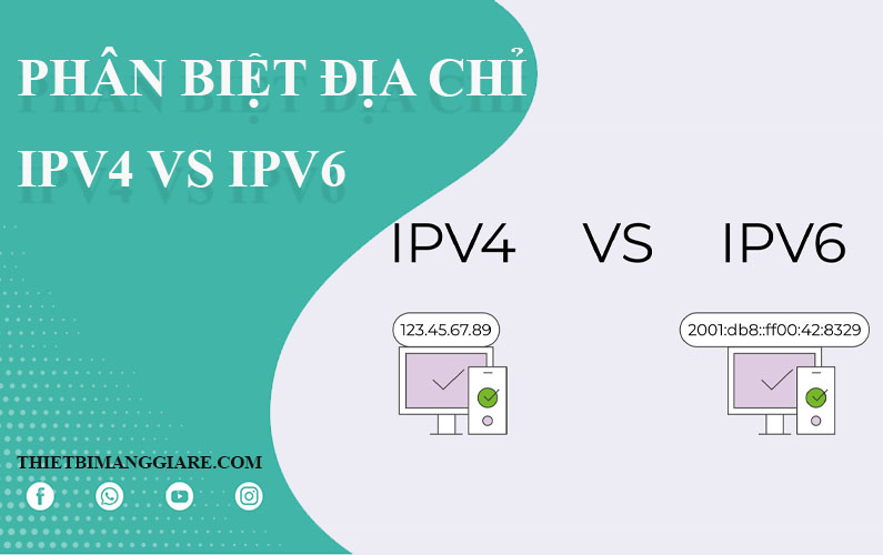 Phân biệt địa chỉ IPv4 với IPv6