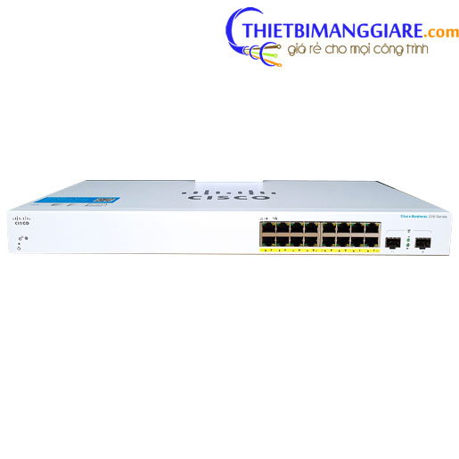 Switch Cisco CBS220-16P-2G-EU 16 cổng PoE+ và 2 cổng UPlink SFP (1)
