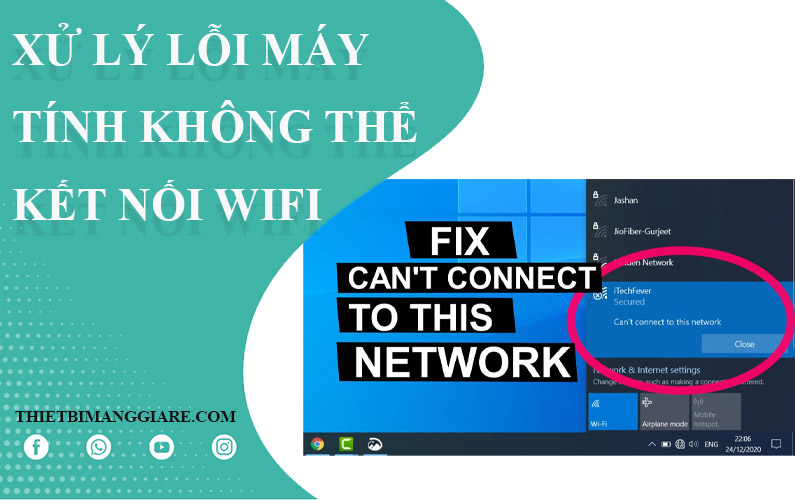 lỗi máy tính không thể kết nối wifi