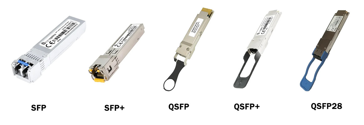 phân biệt các loại Module quang SFP, SFP+, SFP28, QSFP+ và QSFP28