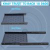 Các kích thước Min Max của khay trượt tủ rack 1UD600